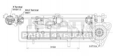 Startér VOLVO FH13 24V / 5,5kW 12 zubů